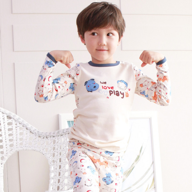 위드오가닉 남아용 개구쟁이 오가닉 슬림실내복