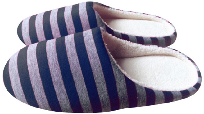 마켓감성 스트라이프 방한 실내화, 네이비, 1개