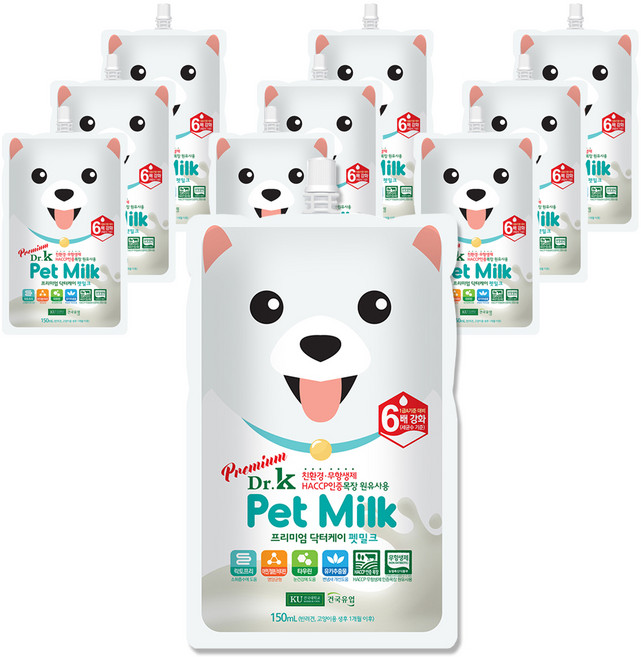 닥터케이 프리미엄 펫밀크, 우유, 150ml, 10개