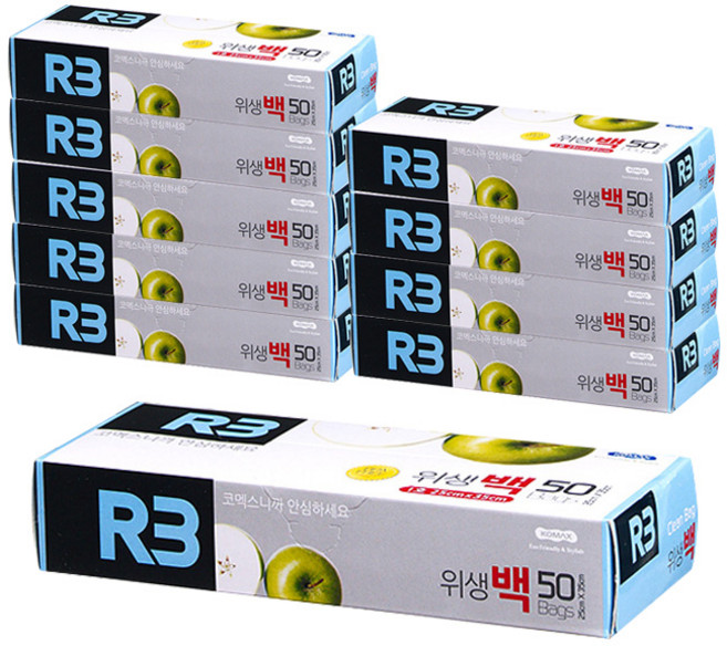 코멕스 R3 위생백 1호 50매, 50개, 10개