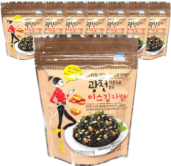 광천 아몬드 & 호두 미스김자반, 40g, 8개