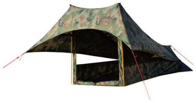 스노우라인 베트 텐트 1-2, 카모플라즈, 2인용