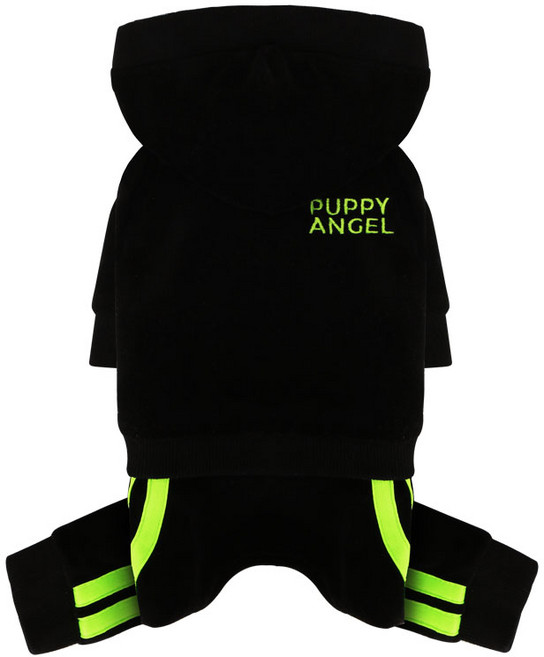 퍼피엔젤 힙스터 강아지 트랙 수트, 999 BLACK, 1개