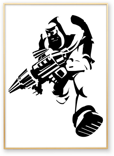 픽사 토이스토리 버즈 라이트이어 메탈 프레임 액자 17015, 골드