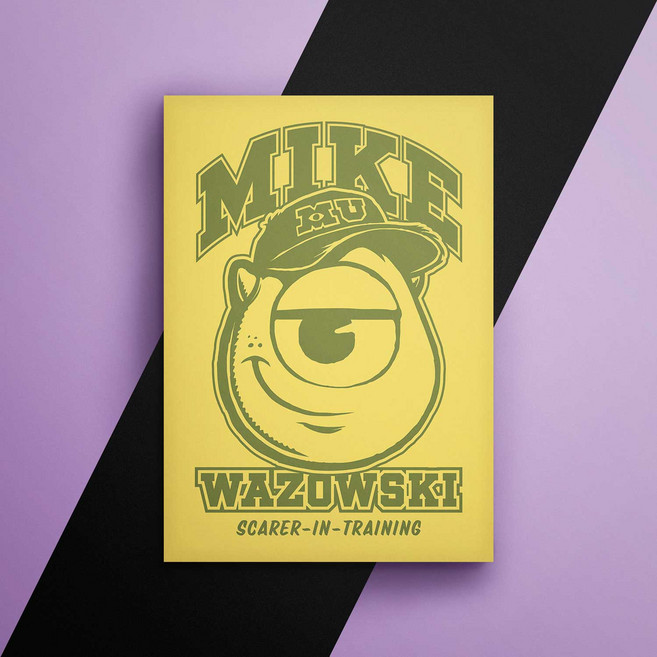 픽사 몬스터 대학 마이크 와조스키 아크릴 디아섹 액자 17005, 혼합 색상