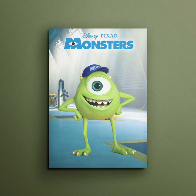픽사 몬스터 대학 마이크 와조스키 아크릴 디아섹 액자 17009, 혼합 색상