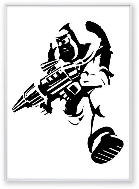 픽사 토이스토리 버즈 라이트이어 메탈 프레임 액자 17015, 화이트