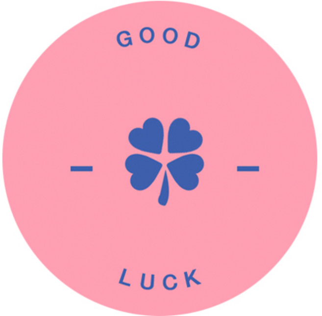 도나앤데코 대박기원 수능 굿럭 클로버 스티커, 혼합 색상, 60개