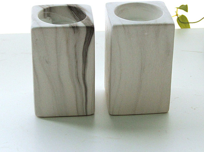 리버그린 모던 사각 티라이트캔들홀더 대 2p 세트, 혼합 색상