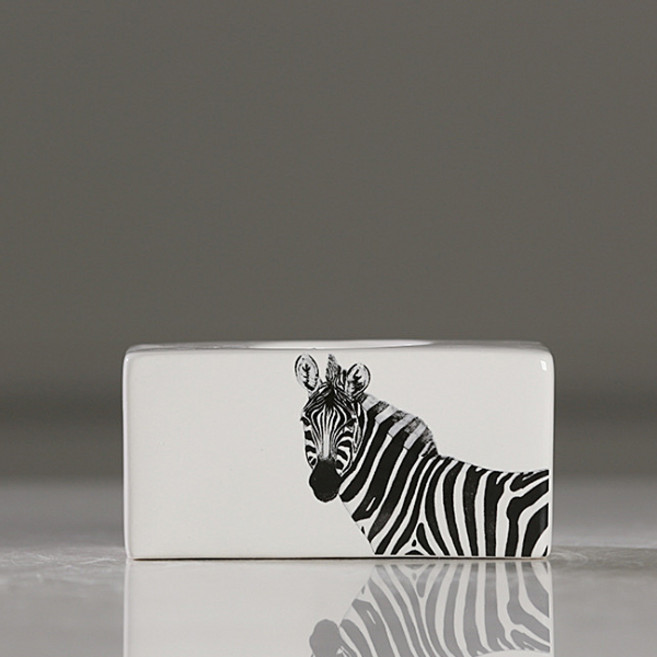 리버그린 모던사각 애니멀캔들홀더, 얼룩말