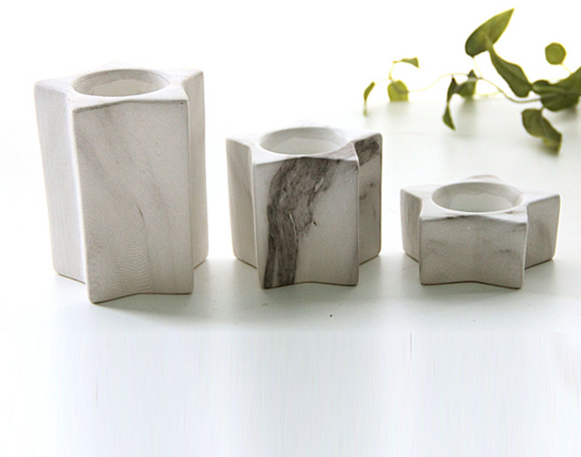 리버그린 모던 별 티라이트캔들홀더 3p 세트, 혼합 색상