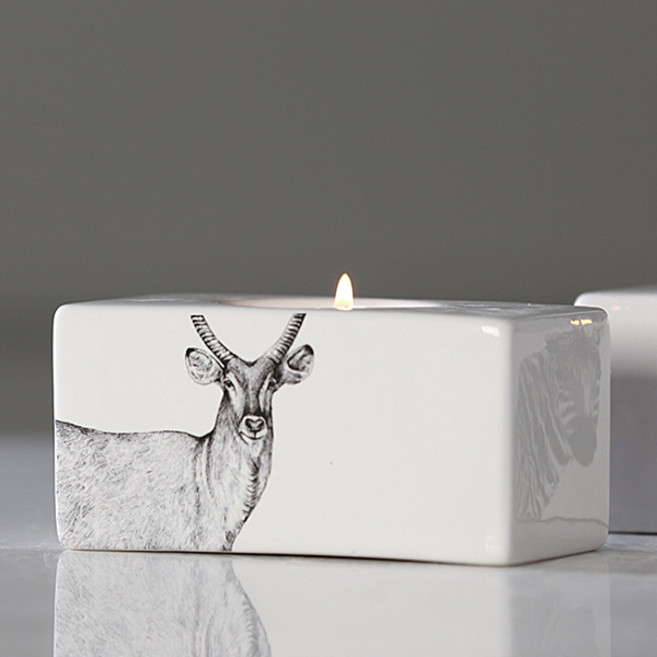 리버그린 모던사각 애니멀캔들홀더, 사슴