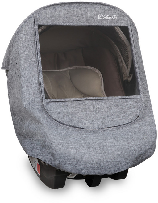 마니또 멜란지 인펀트 카시트 전용 유모차방한/방풍커버, 블랙그레이, 1개