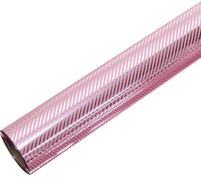 영프라자 사선 비닐증착포장지 26.5cm x 20m, 핑크, 1개