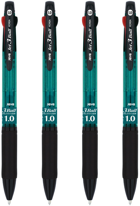 자바펜 제트3볼펜 1.0mm, 민트, 4개입