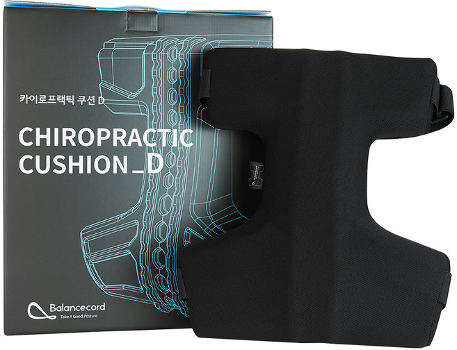 발란스코드 카이로프랙틱 등받이 쿠션D, 블랙, 1개