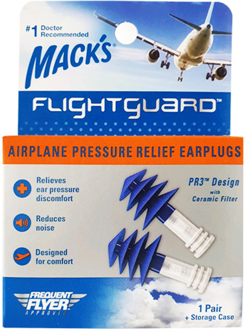 Macks 플라잇가드 비행기 기압조절 귀마개, 1개, 1쌍