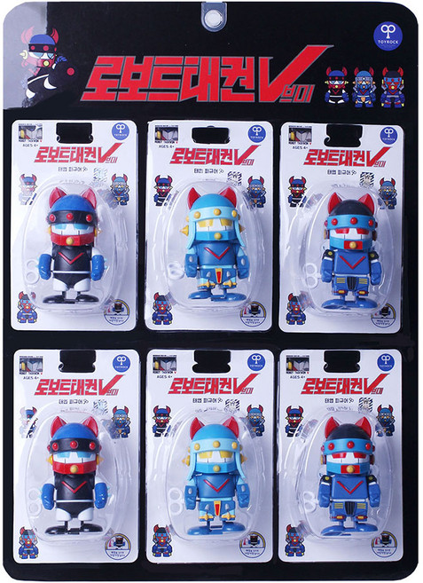 Robot Taekwon V Toyrock 跆拳V 發條公仔 6入組, 混合顏色, 1個