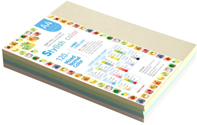 paperculture 時尚季節色彩色紙 混合 138 SN-Popular Tone Shallow 120g, A4, 160張