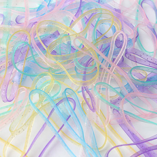 유니밴드 TPU 칼라 고무줄, 펄블루, 2개