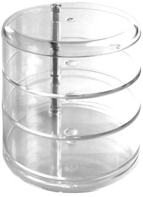 리빙숲 아크릴 화장품 원통형 정리함 3단, 1개