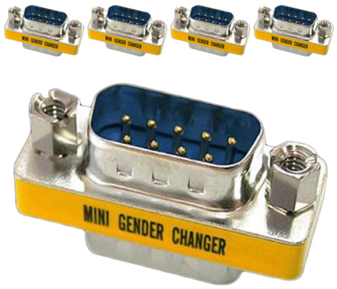 마하링크 D-SUB 2열 9핀 수 수 MM 변환 젠더, ML-S003, 5개