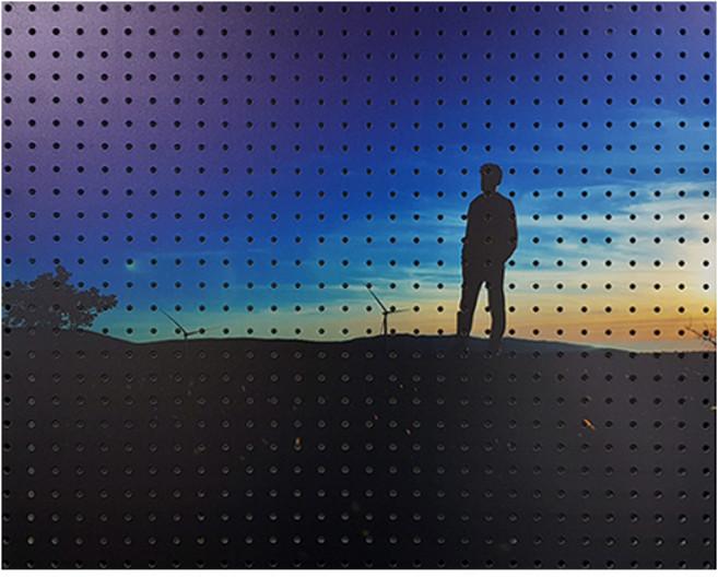 sunsets 인테리어 타공판 600x500mm, 1개, Gray