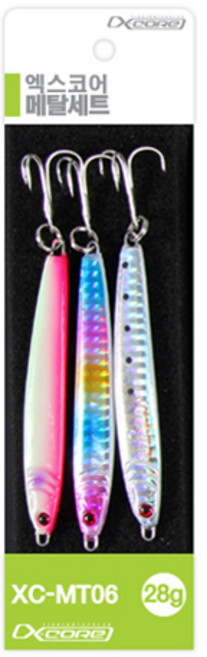 엑스코어 메탈지그 루어 3종 세트 XC-MT06, 혼합색상, 28g, 1개