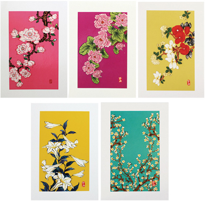 프롬앤투 감사 축하 생일 전통카드 ftt214-12345 5종 세트, 혼합 색상, 1세트