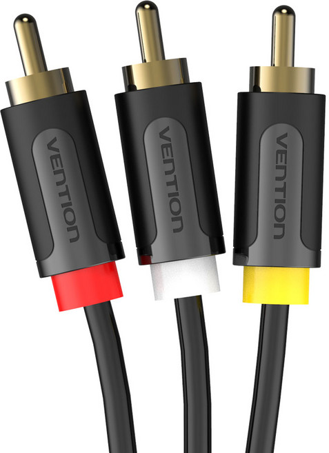 벤션 무산소 3 RCA to 3 RCA 오디오 비디오 AV 케이블 1m, 1개