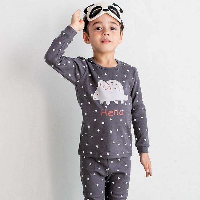 올로미미 남아용 미쉘그레이 20수 후라이스 실내복 세트