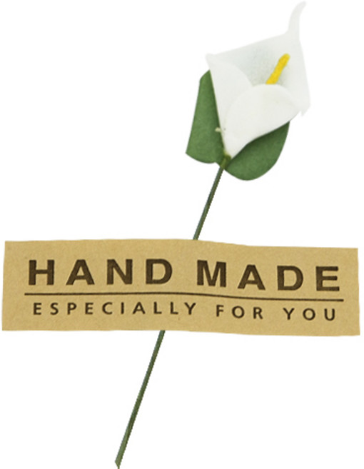 도나앤데코 선물포장 꽃데코 미니카라 36p + 사각핸드메이드 스티커 36p, 화이트, 1세트