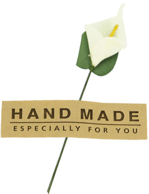 도나앤데코 선물포장 꽃데코 미니카라 36p + 사각핸드메이드 스티커 36p, 크림, 1세트