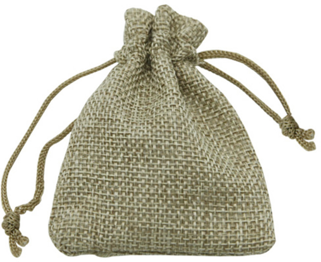 도나앤데코 컬러 마소재 주머니 대, 연브라운, 10개