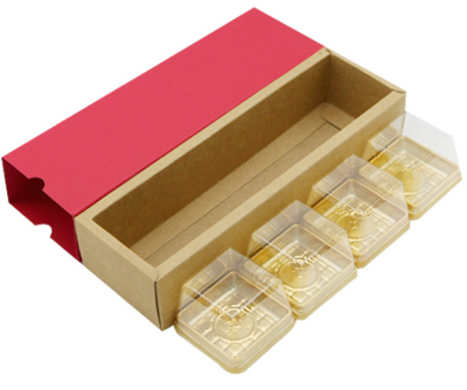 도나앤데코 슬라이드 선물상자 접이식 5p + 화과자케이스 M 20p, 레드, 1세트