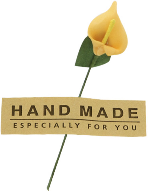 도나앤데코 선물포장 꽃데코 미니카라 36p + 사각핸드메이드 스티커 36p, 오렌지, 1세트