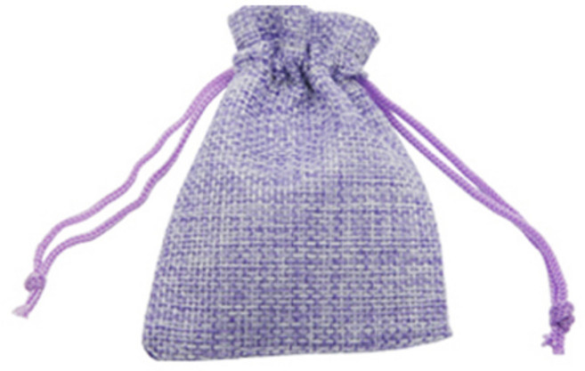 도나앤데코 컬러 마소재 주머니 대, 퍼플, 10개