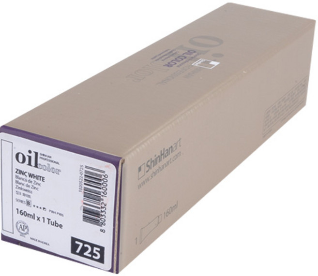 신한화구 전문가 유화물감 B 725 ZINC WHITE, 160ml, 1색