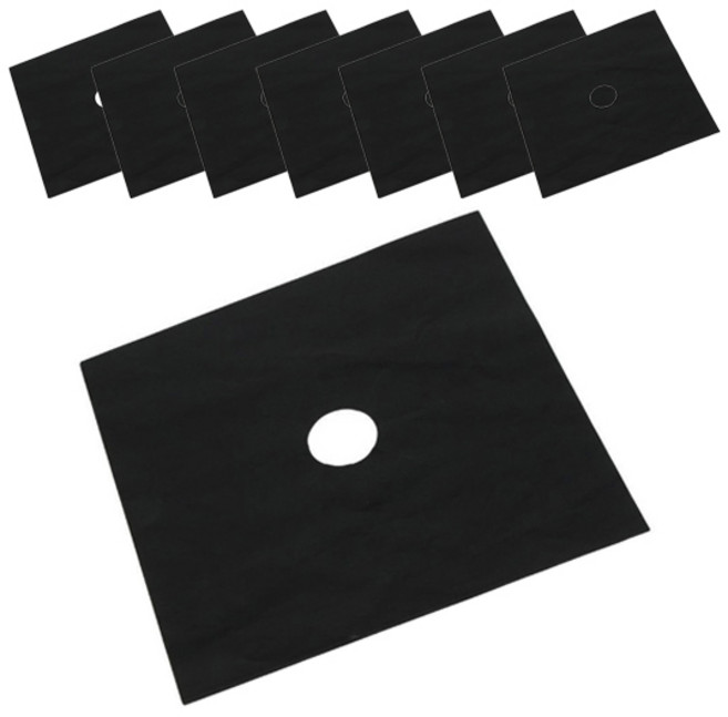 그뤠잇맘 가스레인지 오염방지 커버 시트지 블랙, 8개