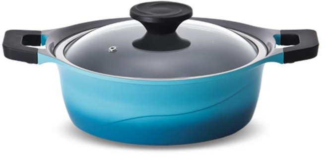 키친플라워 아쿠아 인덕션 냄비 전골, 24cm, 혼합 색상, 1개