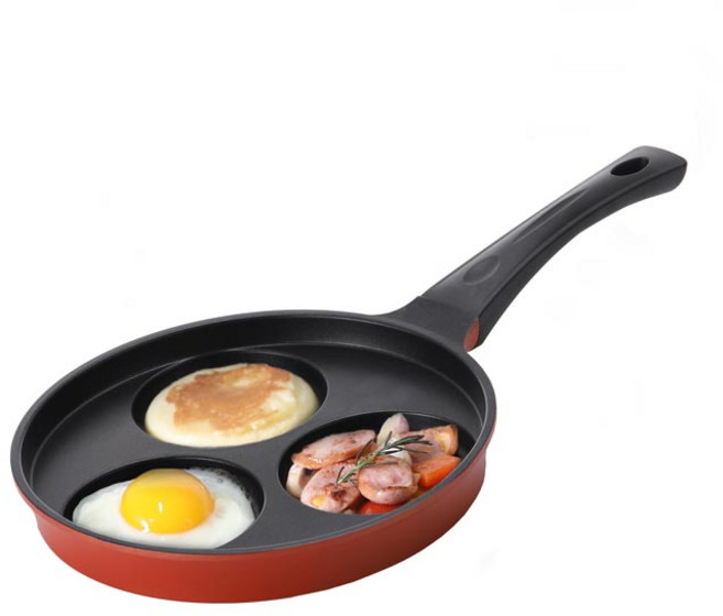 키친플라워 나티보 3구 에그팬, 24cm, 1개