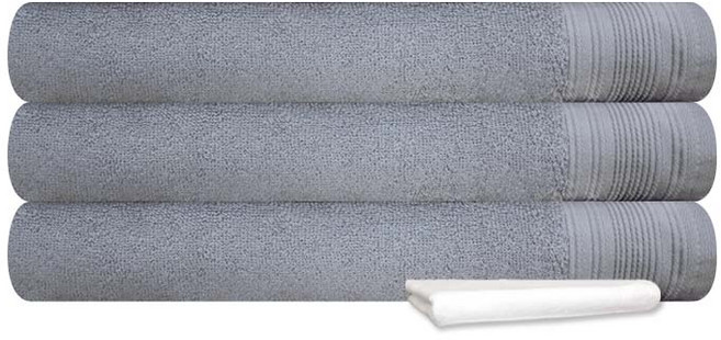 송월타월 호텔컬렉션심포니68바스 수건 3p + 행주30, 회색, 1세트