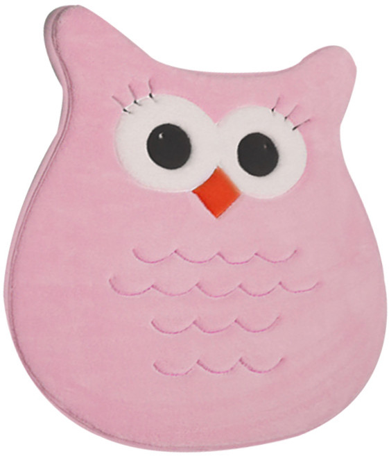 리빙조이 큐티 올빼미 욕실매트, 핑크