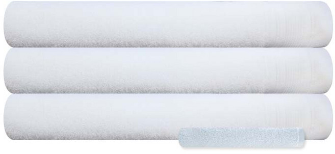 송월타월 호텔 컬렉션 심포니 68바스 타월 450g 30수 코마사 아이보리 3p + 컬러세면34, 하늘, 1세트