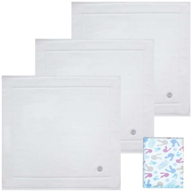 송월타월 호텔컬렉션심포니발매트 3p + 에어때밀이 랜덤 발송, 아이보리