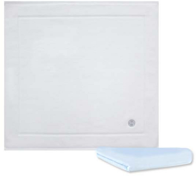 송월타월 호텔컬렉션심포니발매트 + 컬러세면32 수건 하늘, 아이보리