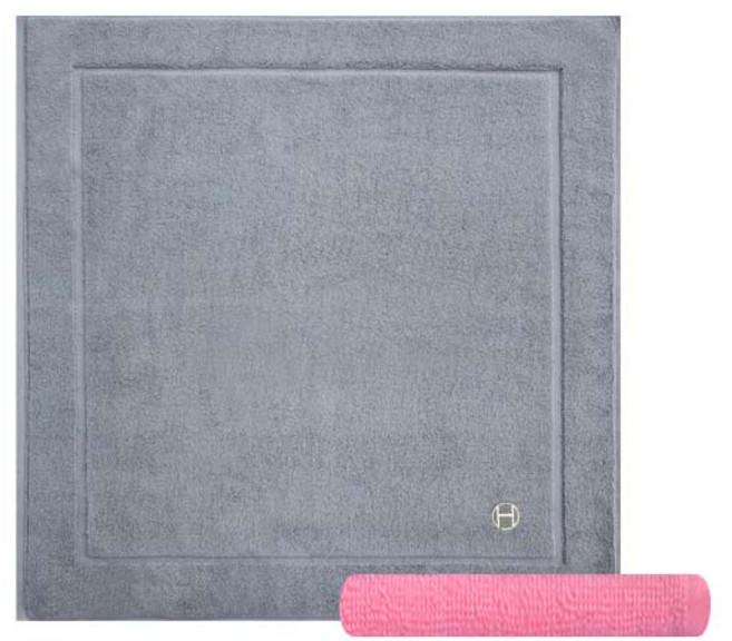 송월타월 호텔컬렉션 심포니 발매트 연회색 + 컬러세면38 분홍, 혼합 색상