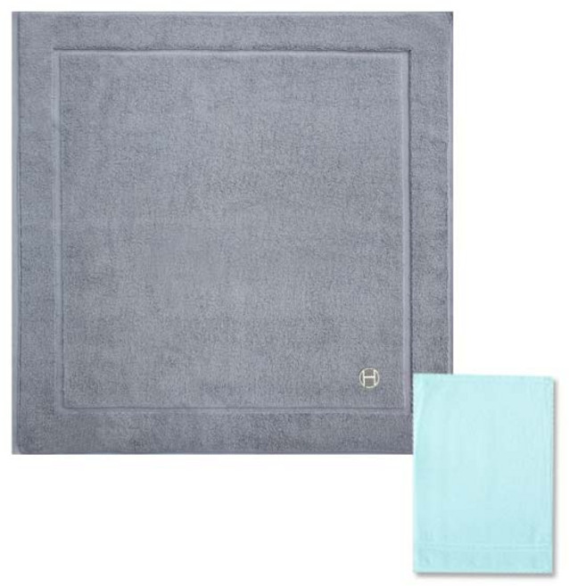 송월타월 호텔컬렉션 심포니 발매트 연회색 + 칼라행주 랜덤 발송, 혼합 색상