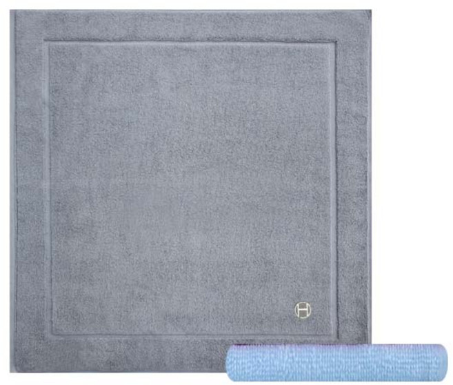 송월타월 호텔컬렉션 심포니 발매트 연회색 + 컬러세면38 하늘, 혼합 색상