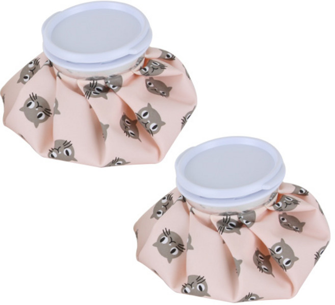 주온커머스 얼음주머니 핑크 15cm, 2개